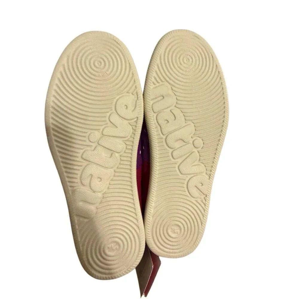 Brand New Native Two Tone Shoes Grape Purple Raspberry Red Slip On Unisex